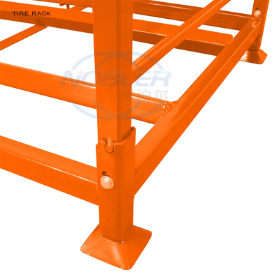 Stoccaggio di scaffale d'acciaio ricoprente su misura di Tiro del pallet della polvere che impila lo scaffale della gomma del camion