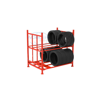 Sistema di stoccaggio di pneumatici in metallo staccabile impilabile per impieghi gravosi per carrello elevatore