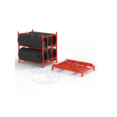 Scaffale d'acciaio di immagazzinaggio delle gomme del camion di pallet che impila il rivestimento su misura della polvere