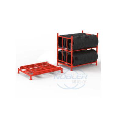 Scaffale d'acciaio di immagazzinaggio delle gomme del camion di pallet che impila il rivestimento su misura della polvere