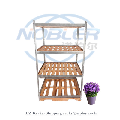 Rack di stoccaggio senza bulloni rivetto in metallo Mensole con display floreale EZ Rack pieghevoli