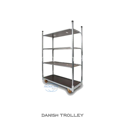 Contenitore standard carrello dei fiori camion logistico fatturato ruota di nylon cuscinetto forte galvanizzato a freddo installato