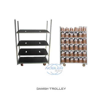 Contenitore standard carrello dei fiori camion logistico fatturato ruota di nylon cuscinetto forte galvanizzato a freddo installato