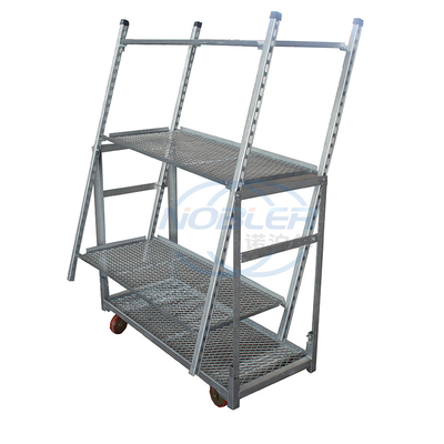 Contenitore danese 1350mm carrello standard di fiori piegato e installato per un giro di vite