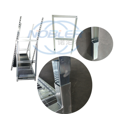 Contenitore danese 1350mm carrello standard di fiori piegato e installato per un giro di vite