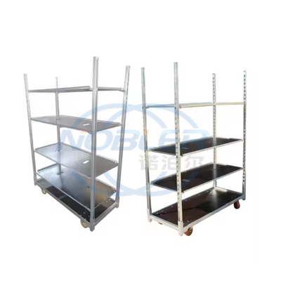 Materiale di compensato Scaffalature a quattro ruote per carrelli danesi