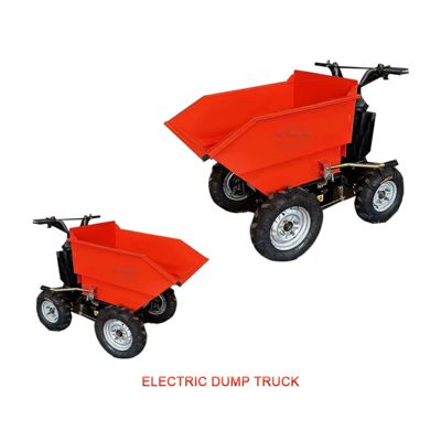 Mini Dumper Elettrico con Avviamento Elettrico a 4 Pneumatici Lavora Continuamente per 4 Ore