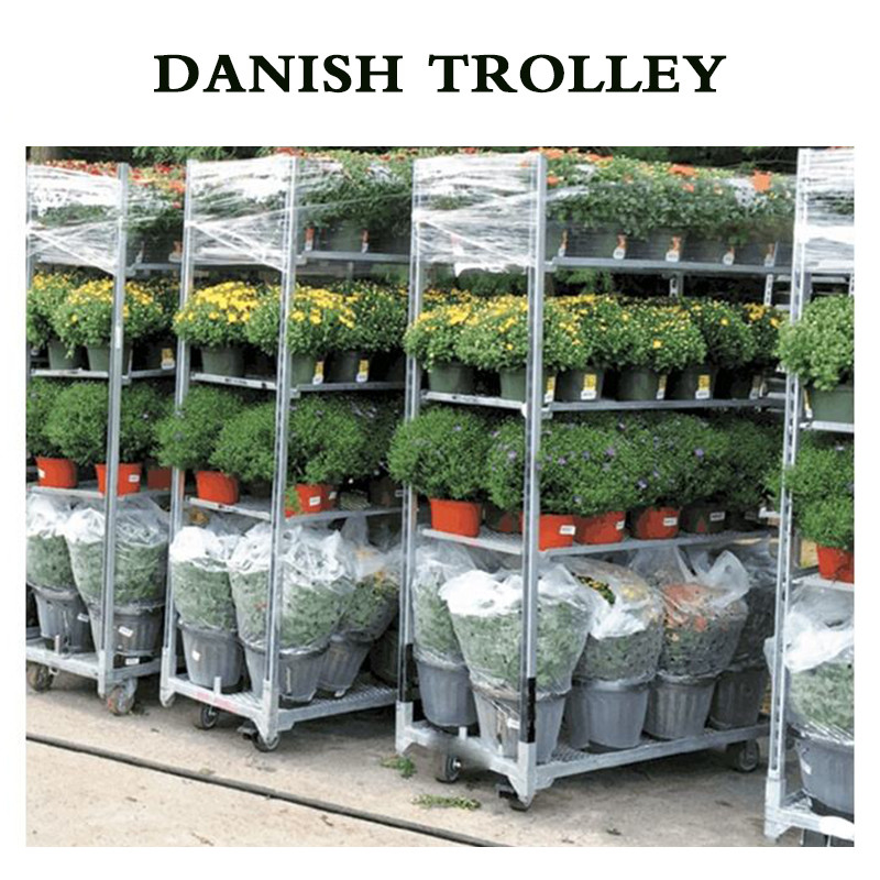 Carrello danese di cc della pianta olandese del fiore galvanizzato trasporto orticolo