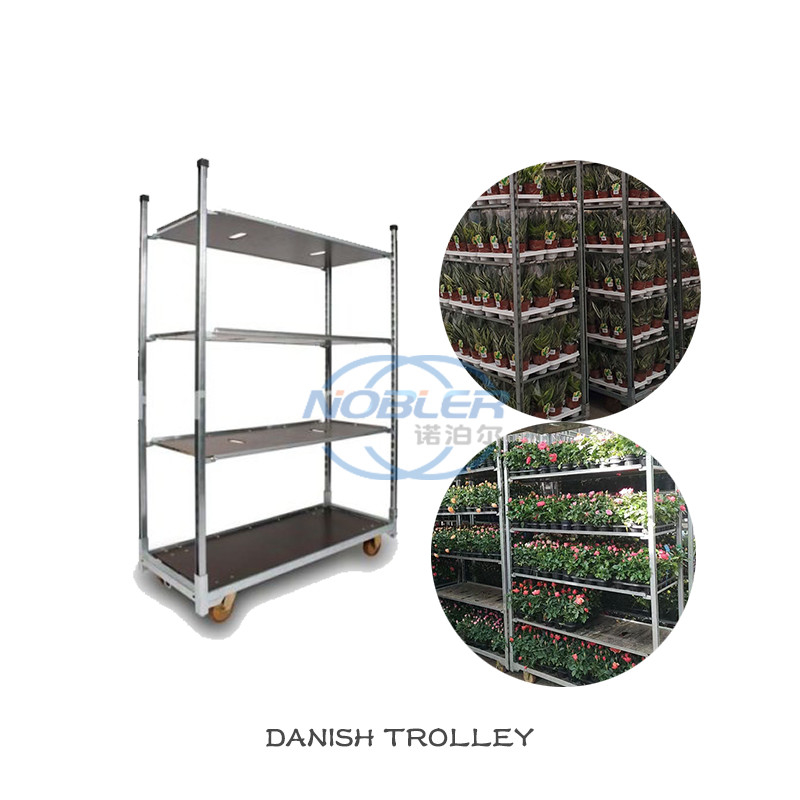 Contenitore standard carrello dei fiori camion logistico fatturato ruota di nylon cuscinetto forte galvanizzato a freddo installato